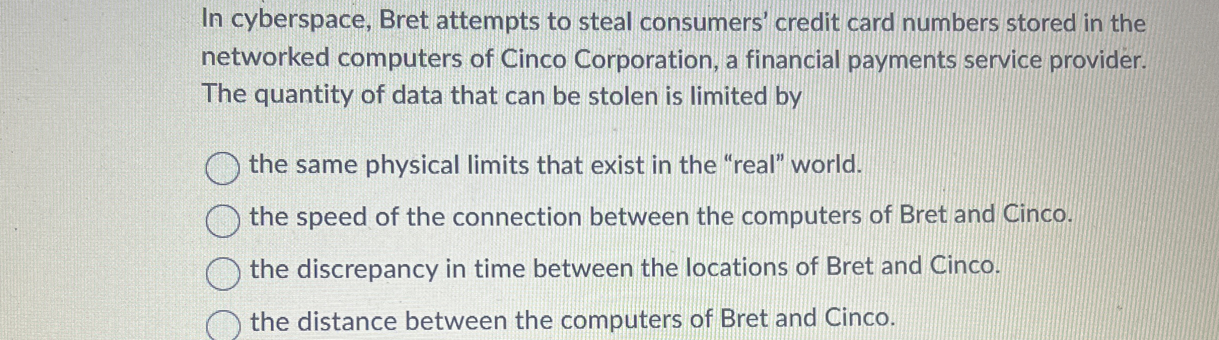 In cyberspace, Bret attempts to steal consumers'