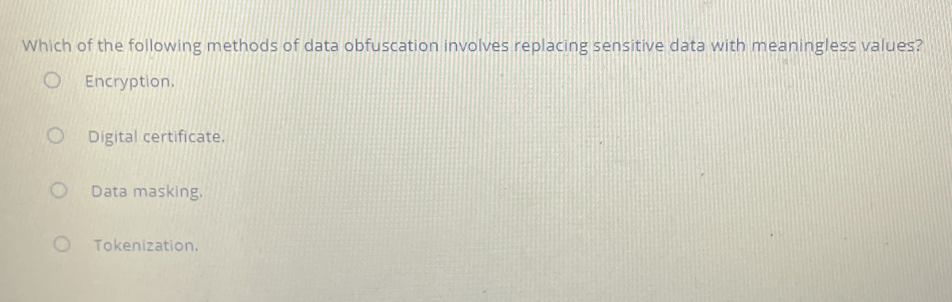 Which of the following methods of data