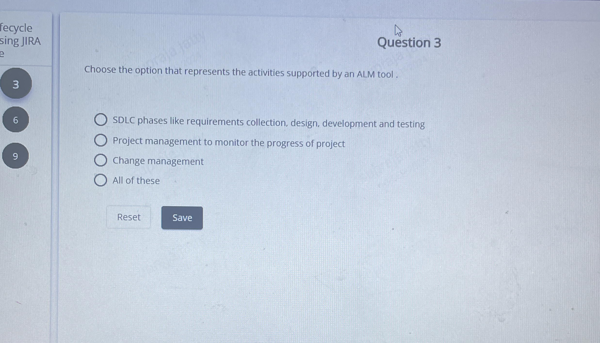 SDLC phases like requirements collection, design,