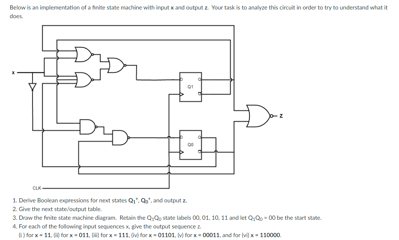 Below is an implementation of a finite state