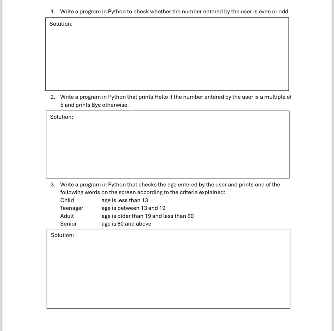 Python Python Write a program in Python to check