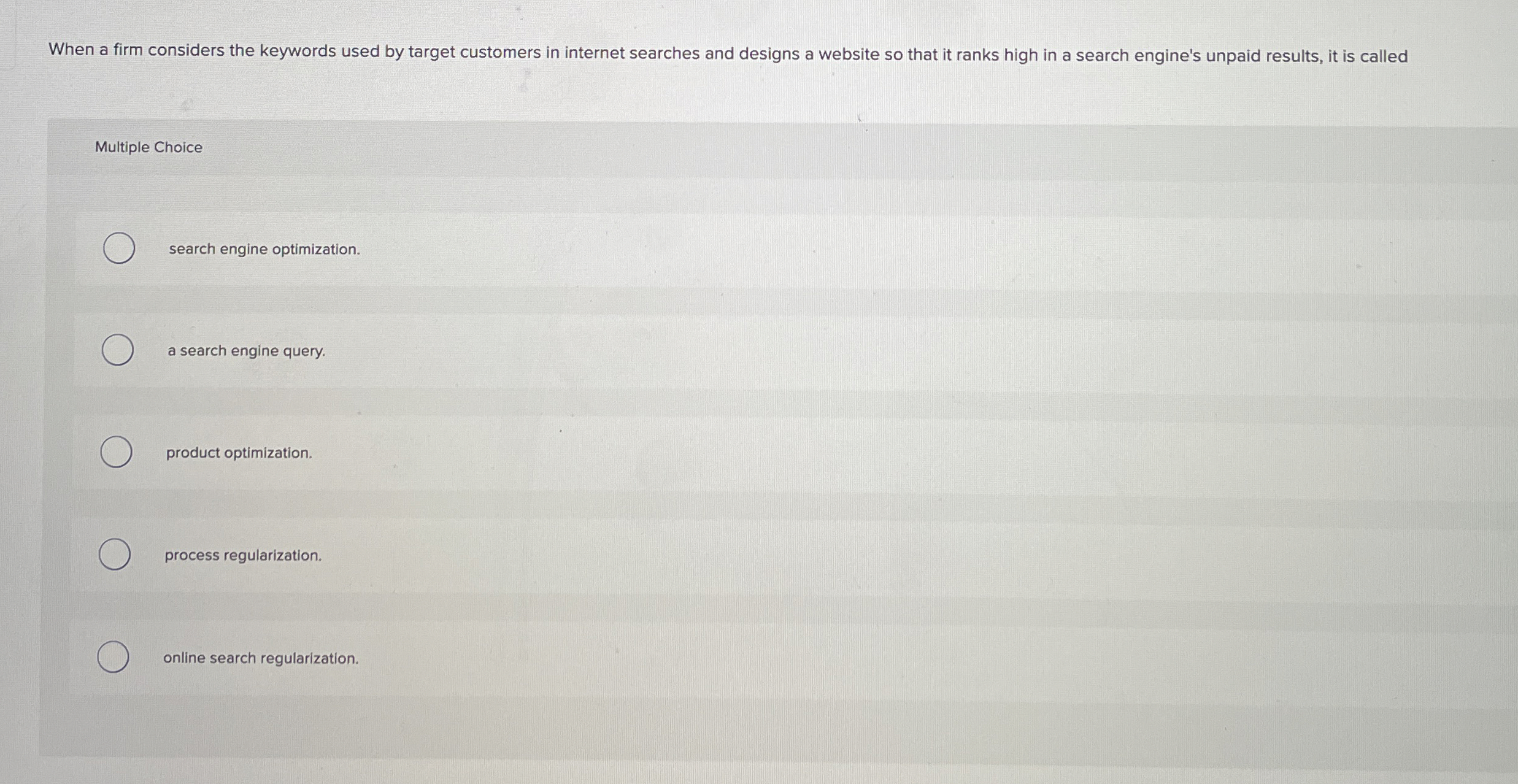 When a firm considers the keywords used by target