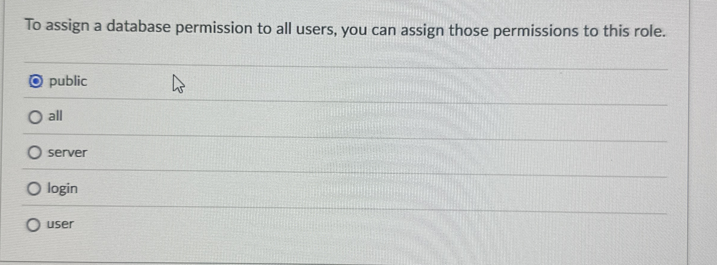 SQL - to assign a database permission to all