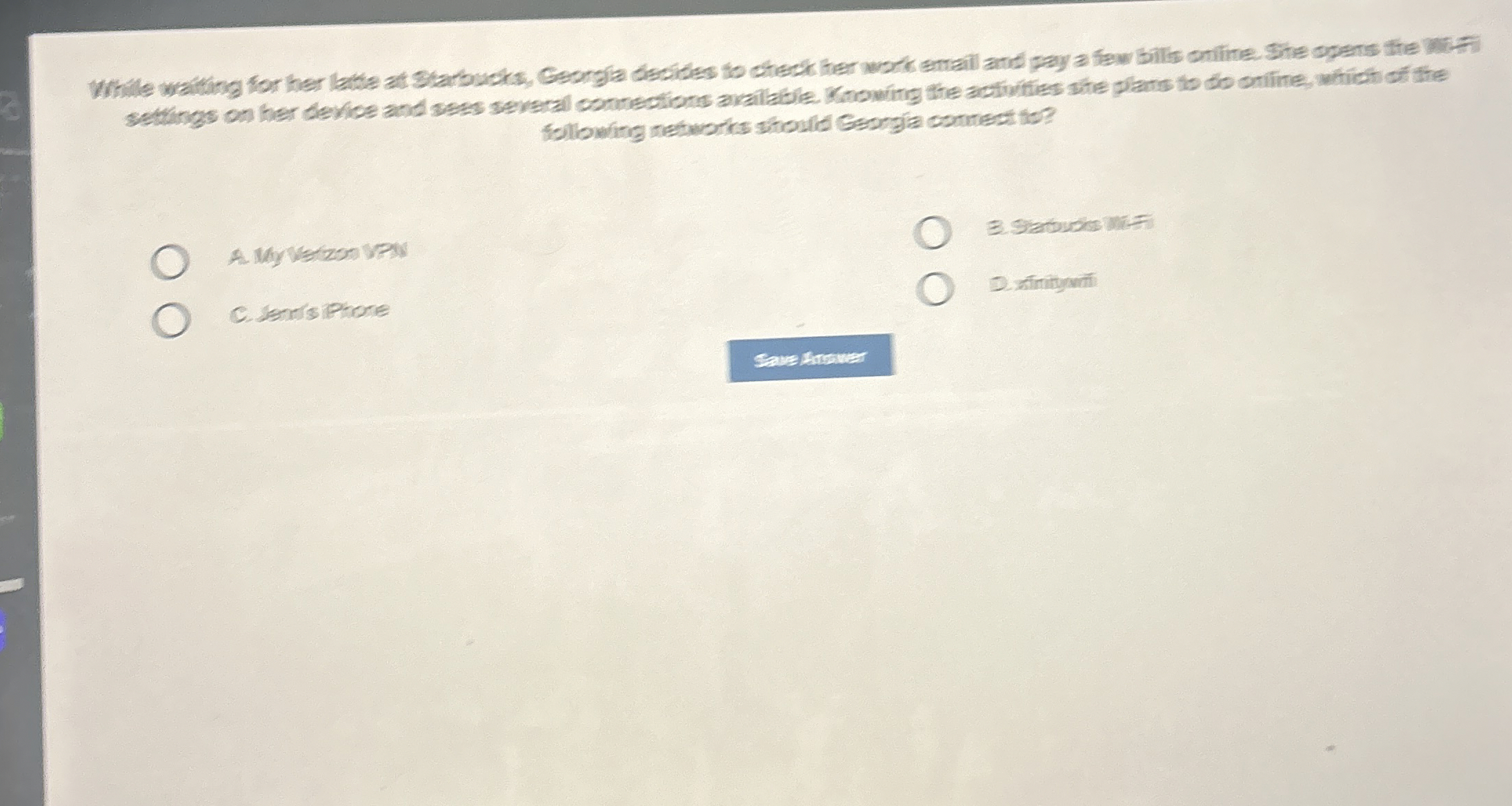 While waiting for her latte at Starbucks, Georgia