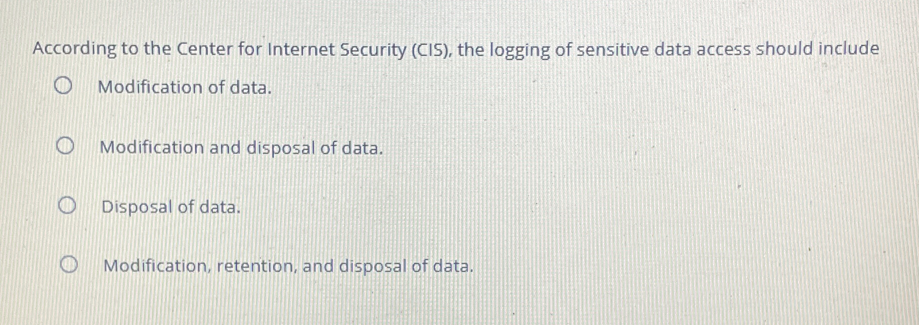 According to the Center for Internet Security (