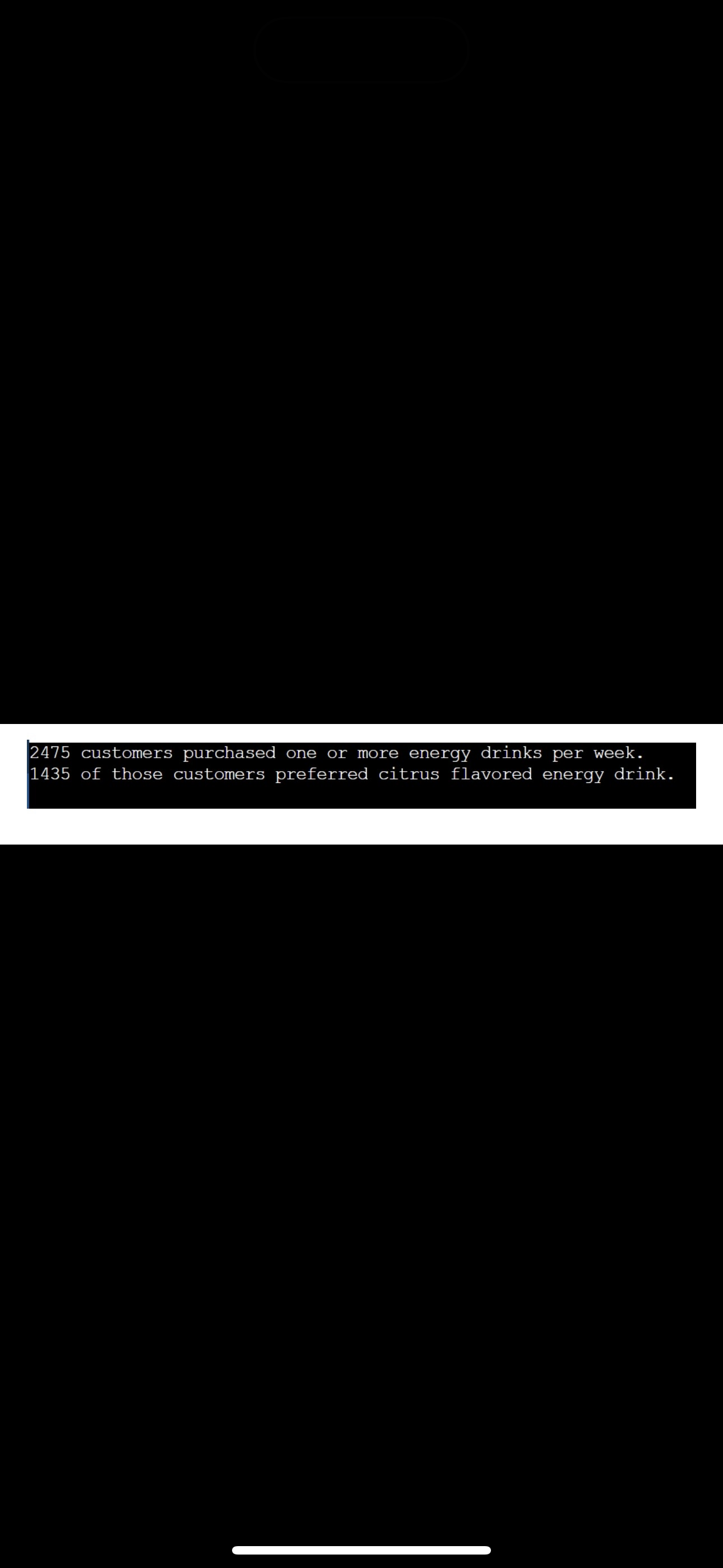 write a java program. A soft drink company