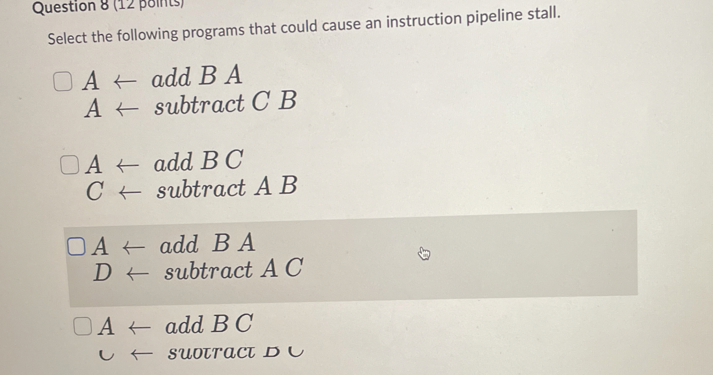 Select the following programs that could cause an