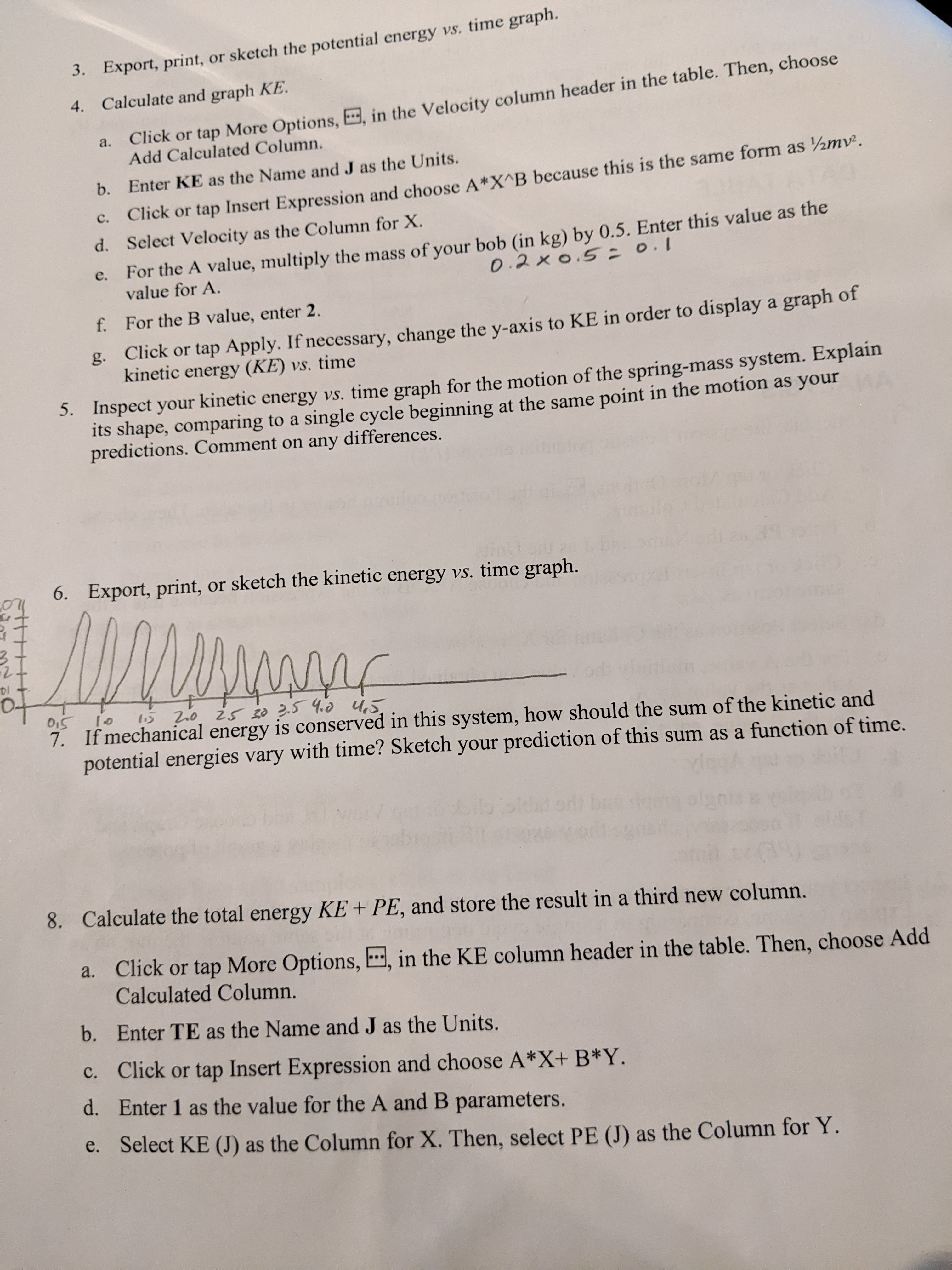 Help with 5 and 7 Export, print, or sketch the