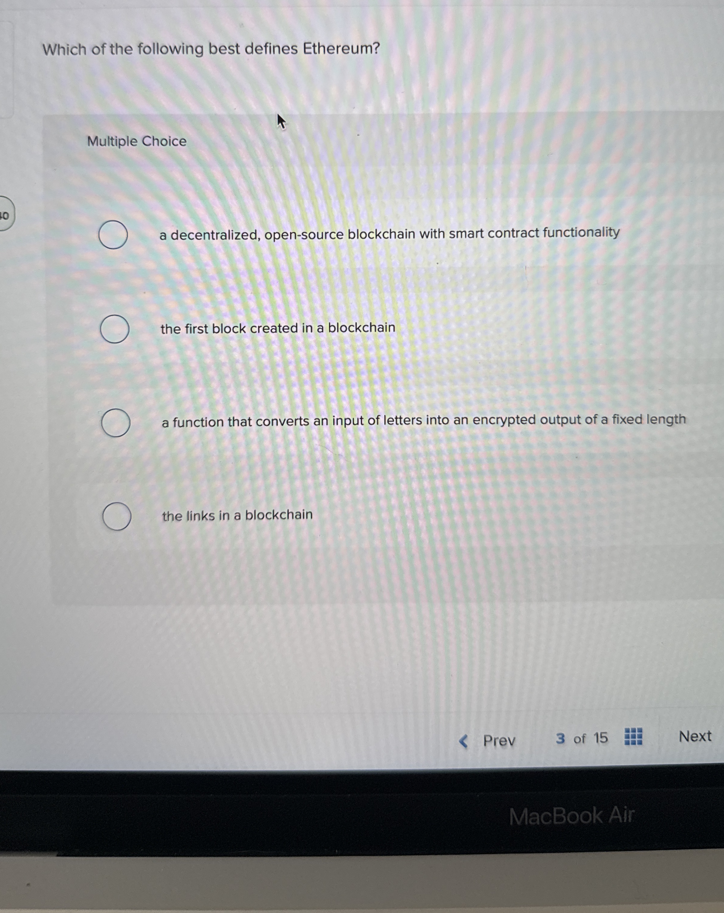 Which of the following best defines Ethereum?