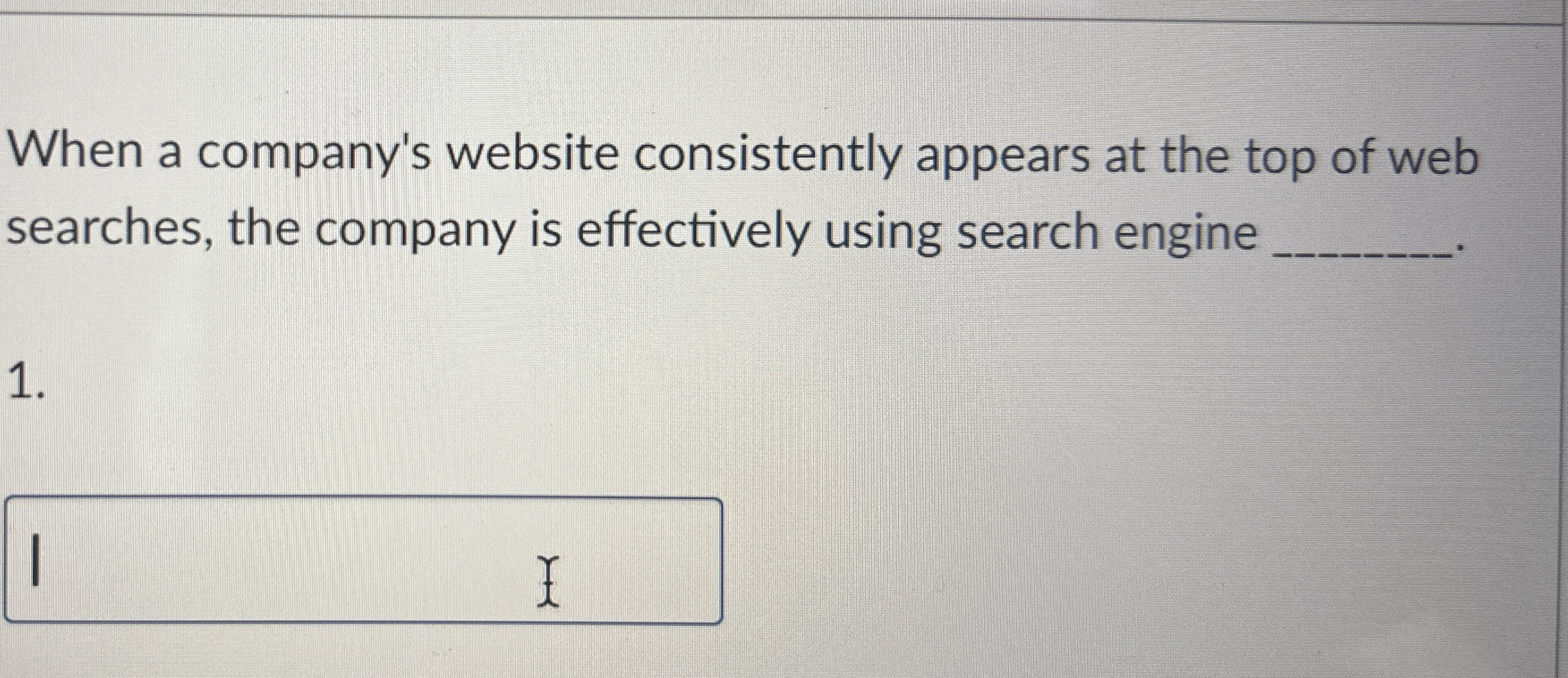 When a company's website consistently appears at