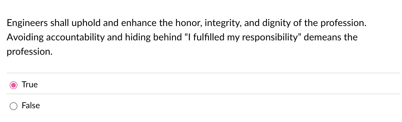 Engineers shall uphold and enhance the honor,