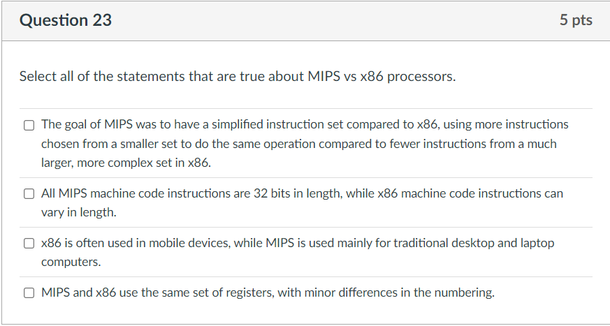 Question 2 3 Select all of the statements that
