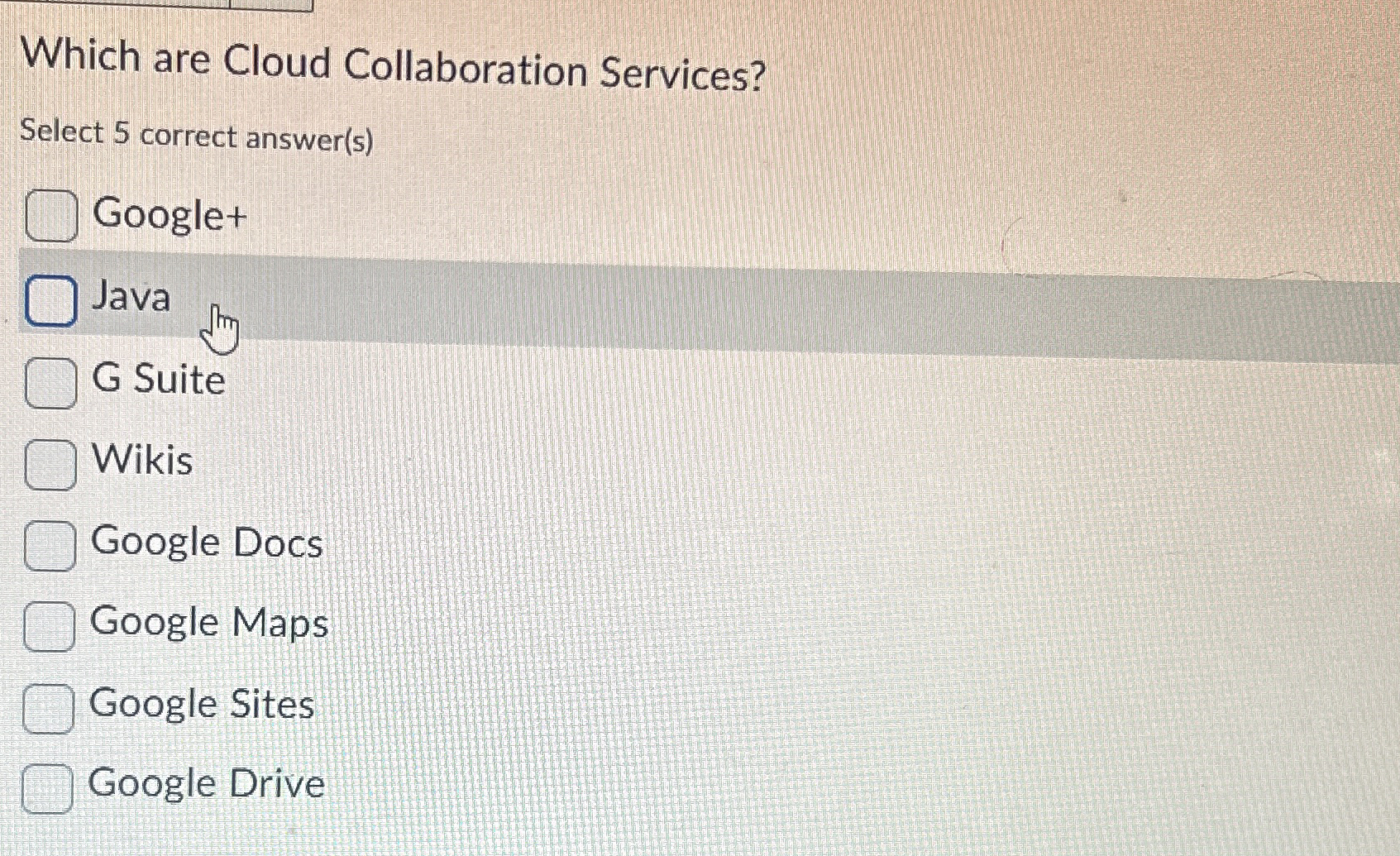Which are Cloud Collaboration Services? Select 5