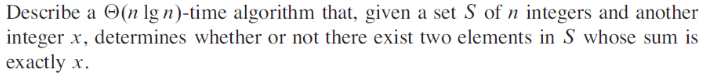Analysis of Algorithms: Describe a ( n l g n ) -