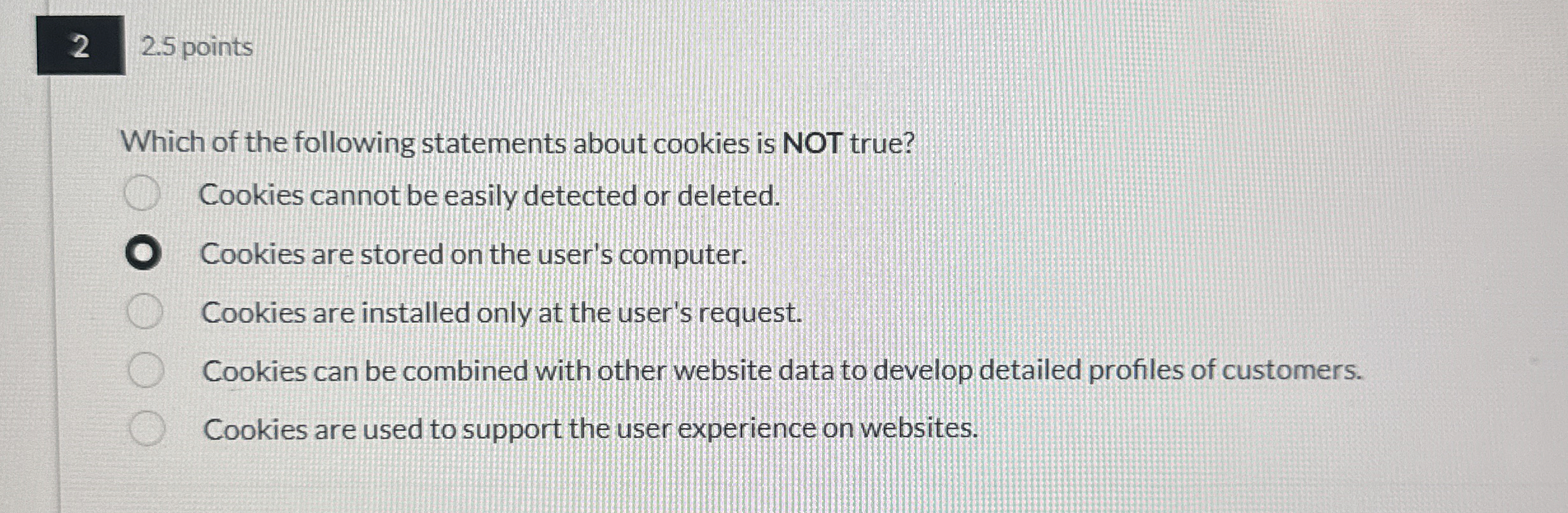 2 , 2 . 5 points Which of the following