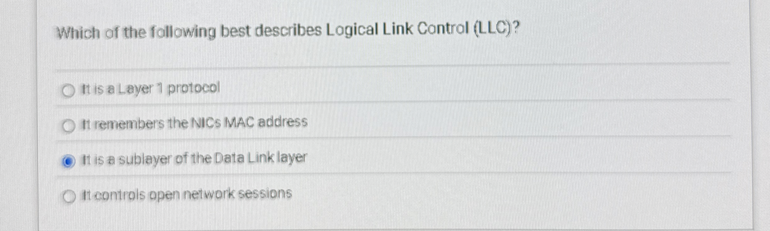 Which of the following best describes Logical