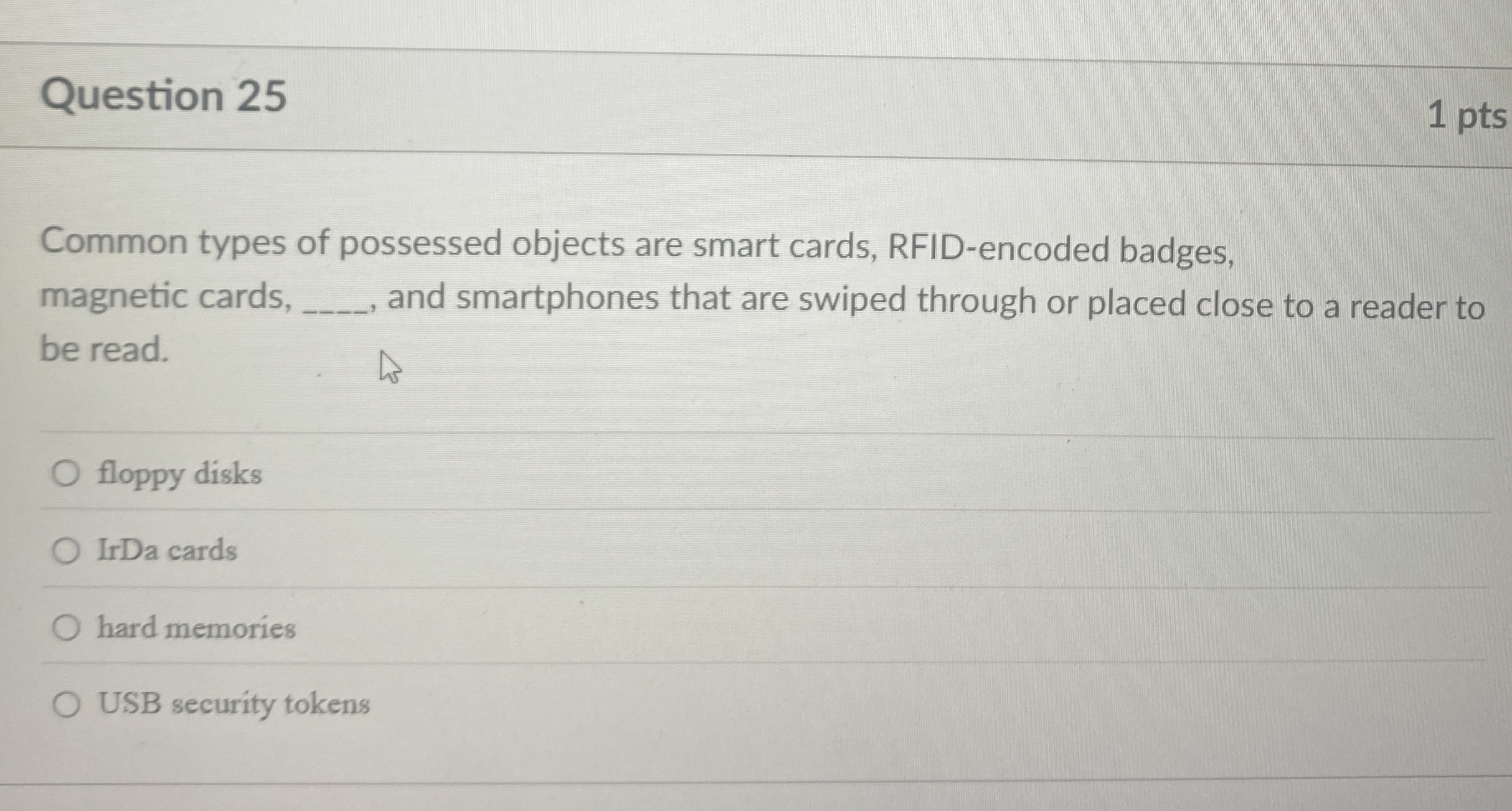 Question 2 5 Common types of possessed objects