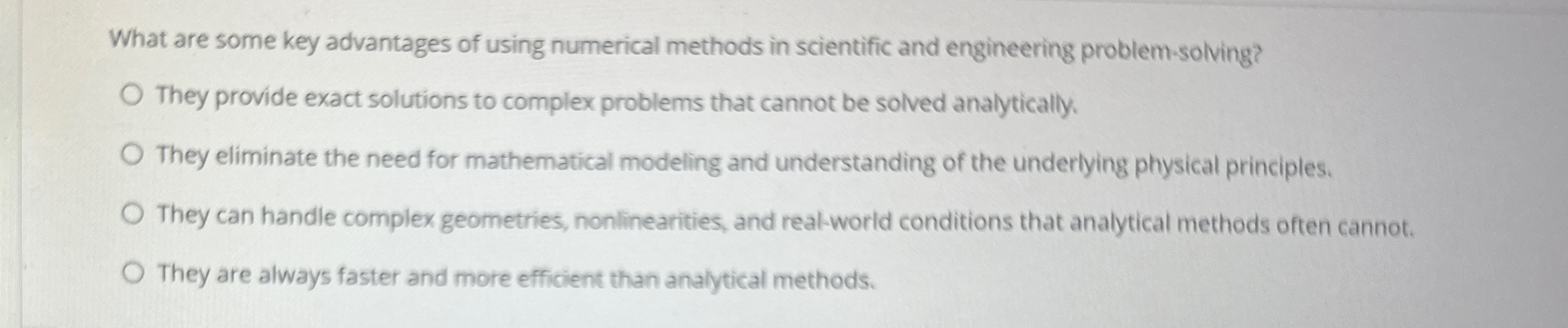 What are some key advantages of using numerical