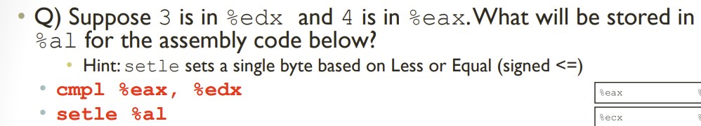 Q ) Suppose 3 is in ( % edx ) and 4 is in ( % eax