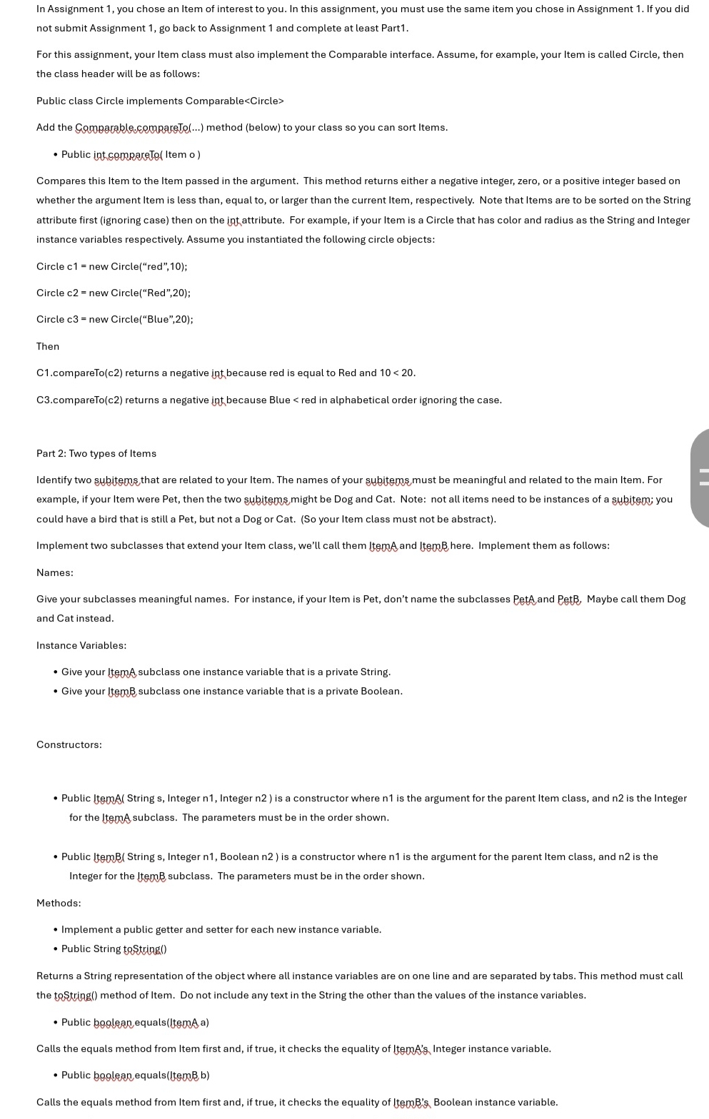 In Assignment 1 , you chose an Item of interest