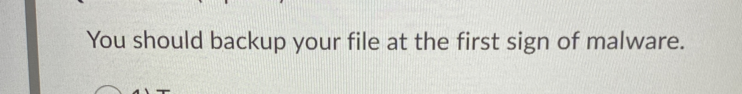 You should backup your file at the first sign of