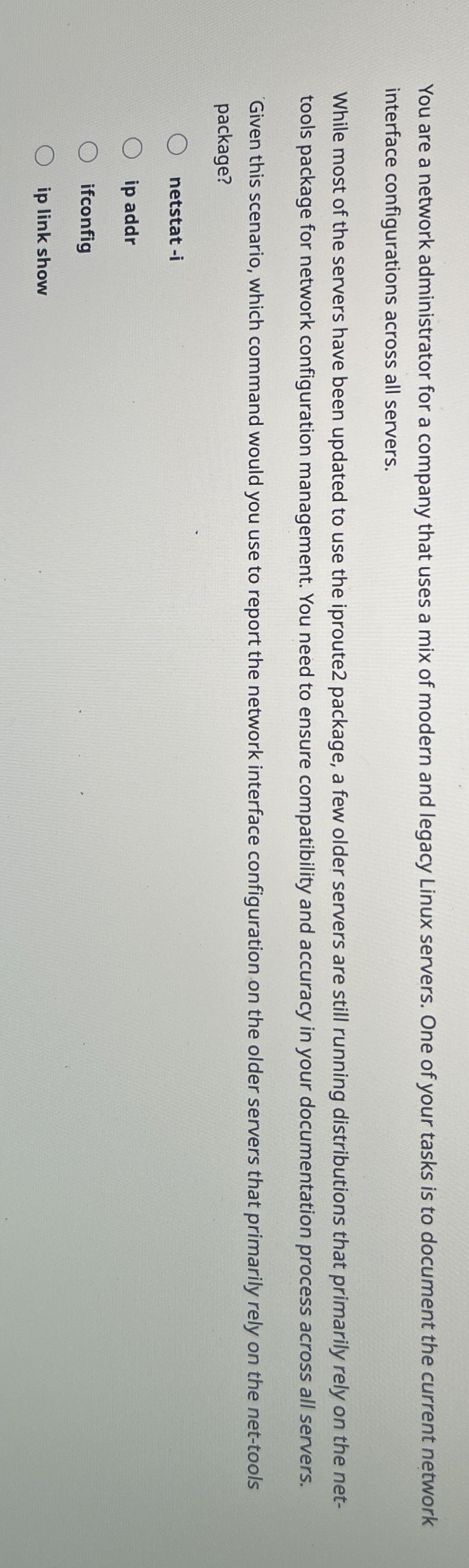 You are a network administrator for a company