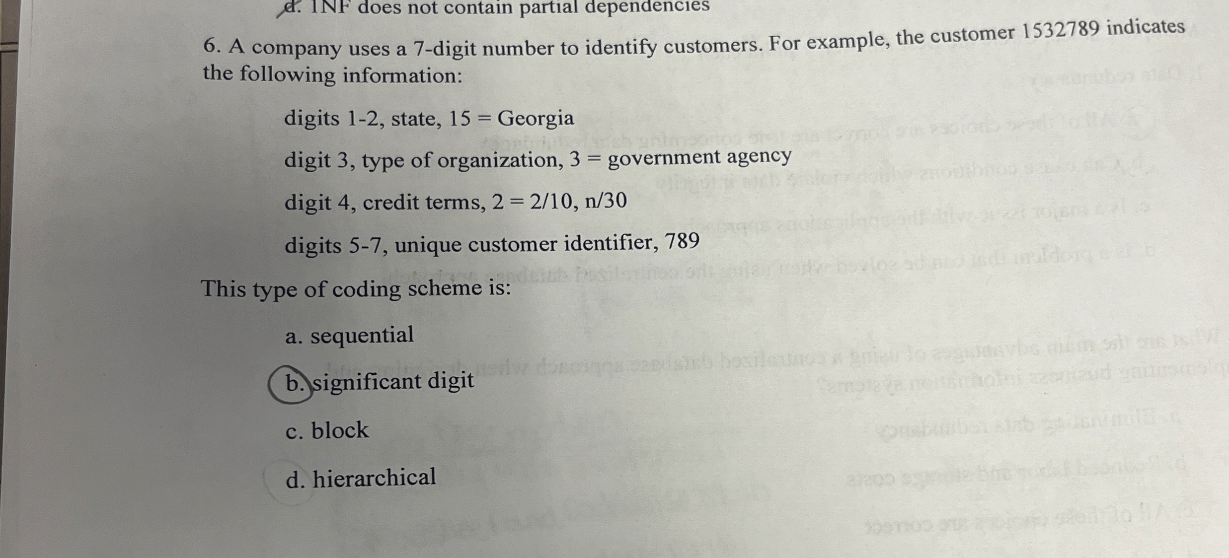 A company uses a 7 - digit number to identify