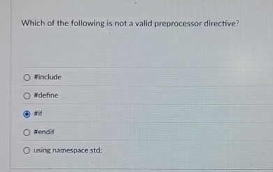 Which of the following is not a valid