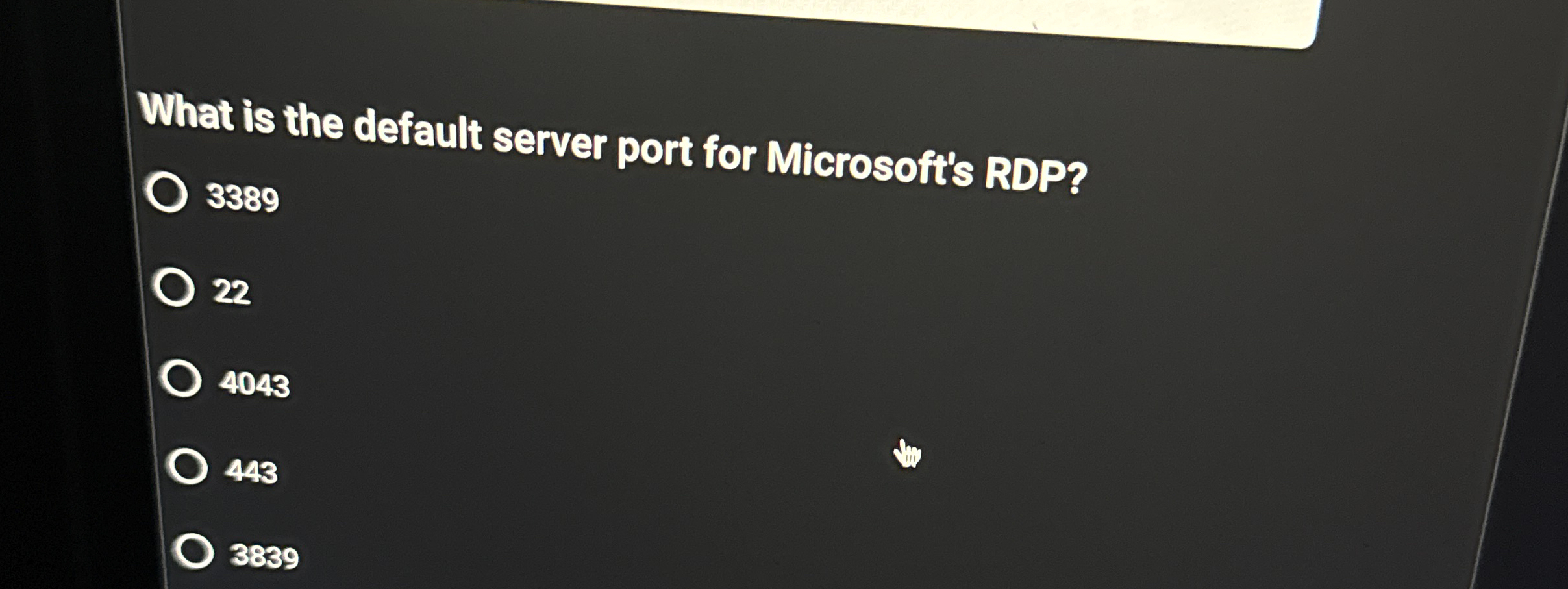 What is the default server port for Microsoft's