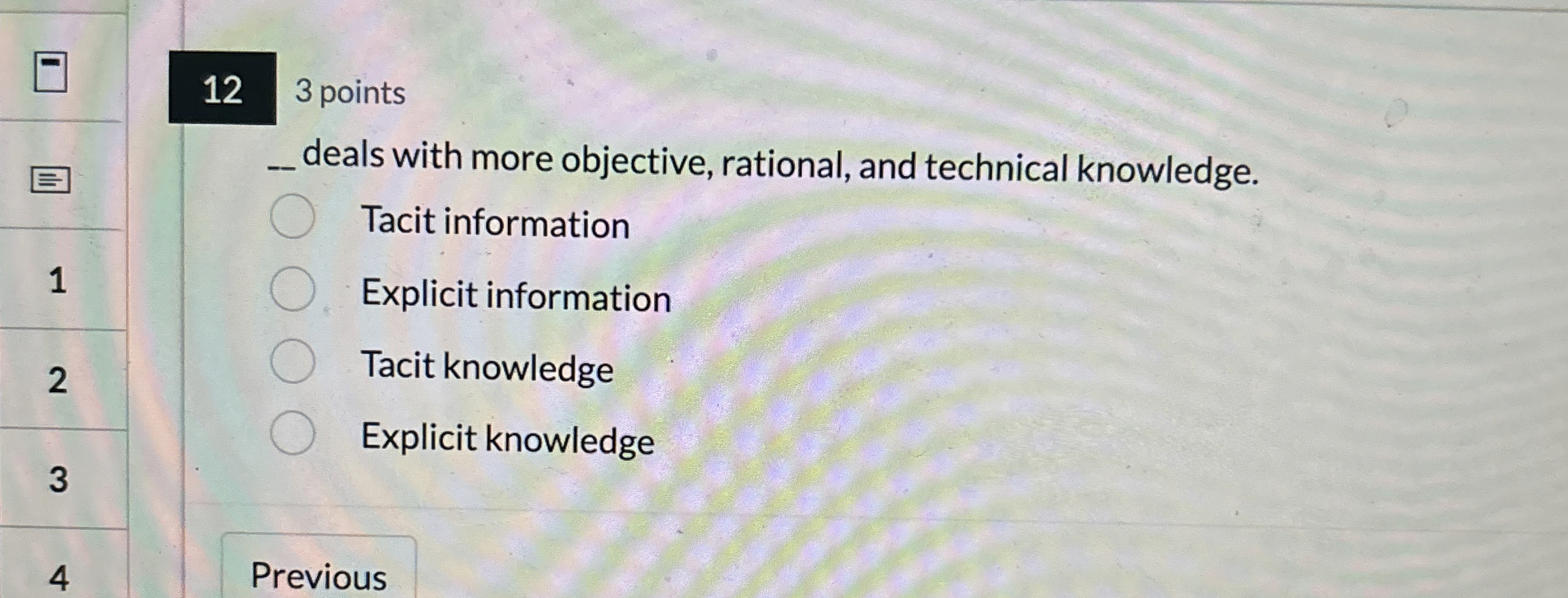 1 2 3 points q , deals with more objective,
