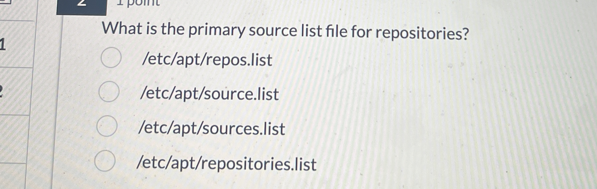 What is the primary source list file for
