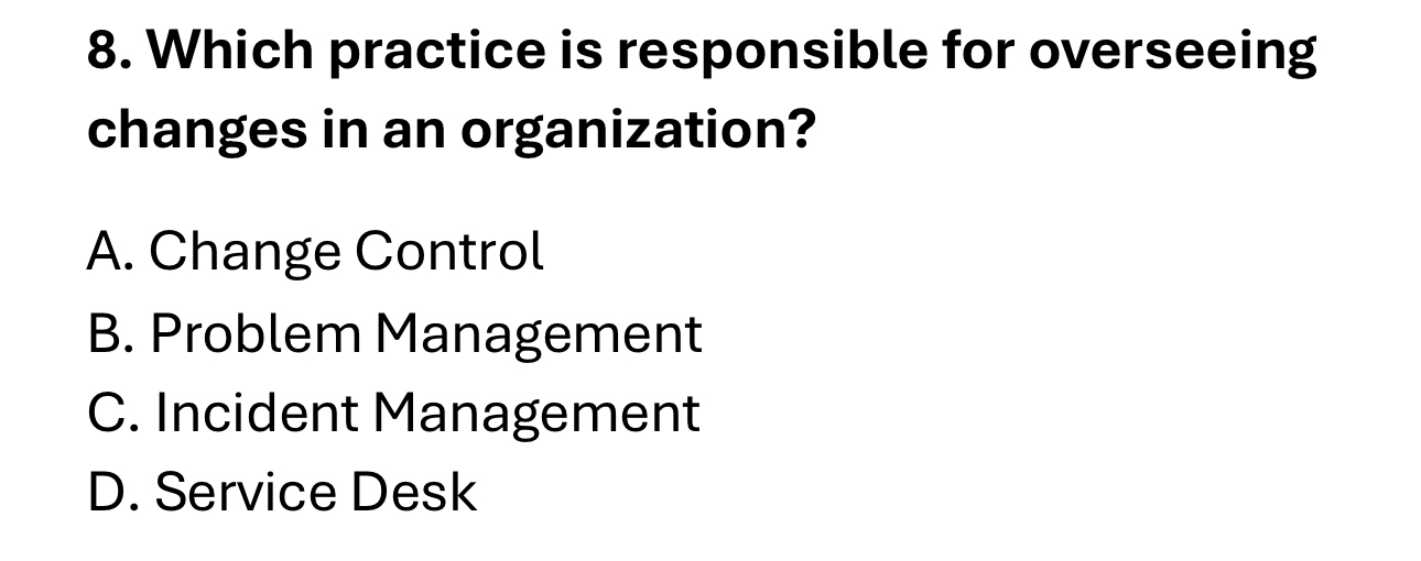 Which practice is responsible for overseeing
