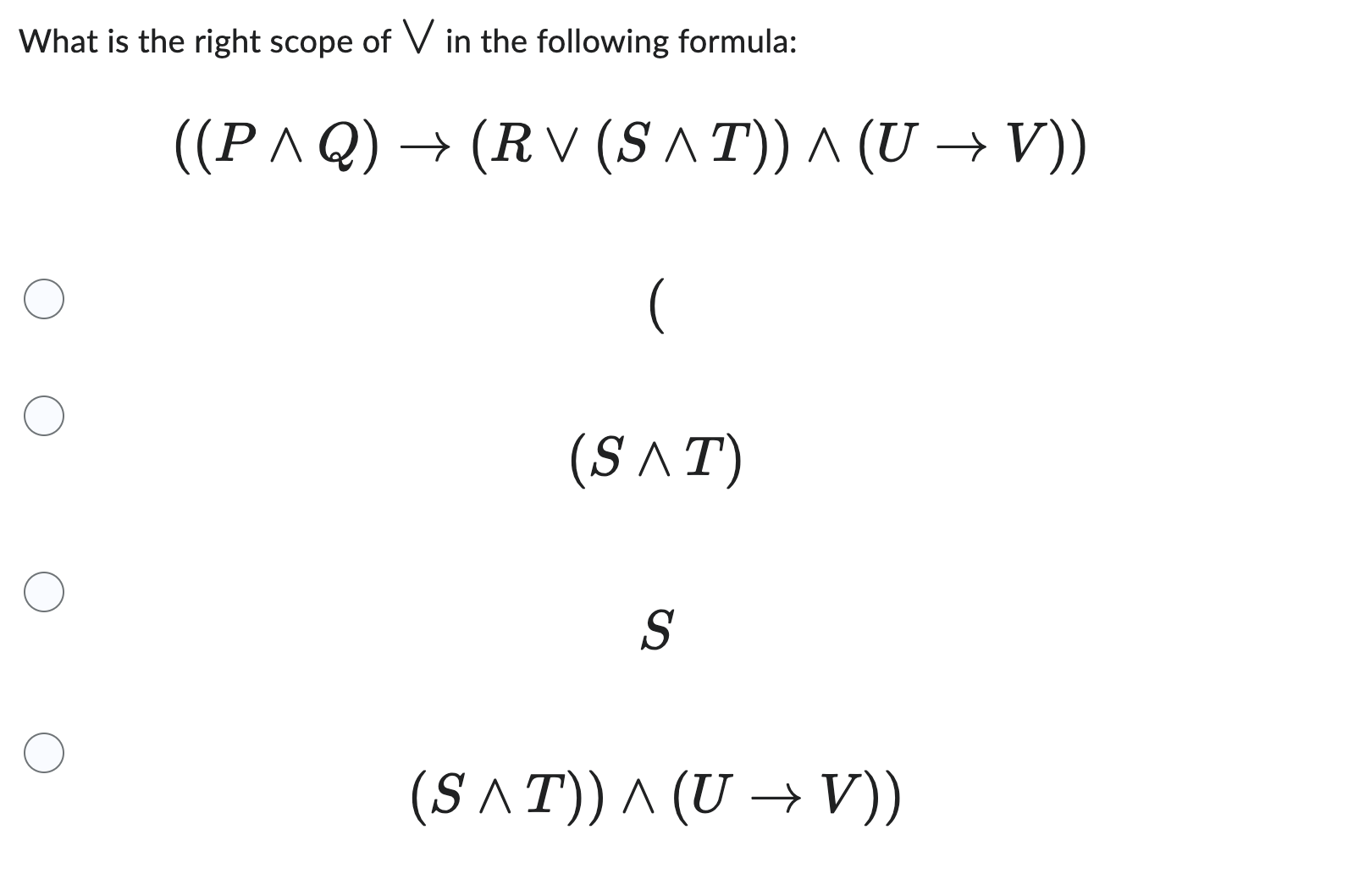 What is the right scope of v v v in the following
