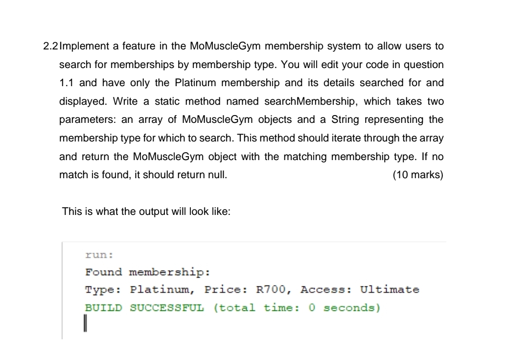 2 . 2 Implement a feature in the MoMuscleGym