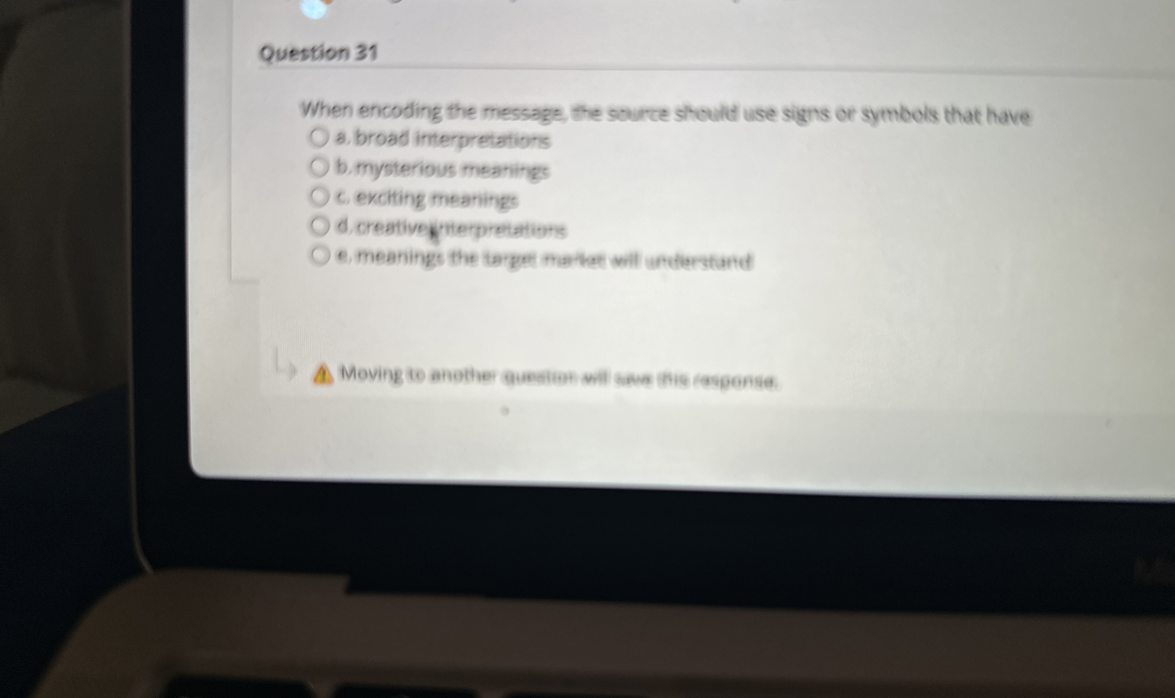 Question 3 1 When encoding the message, the