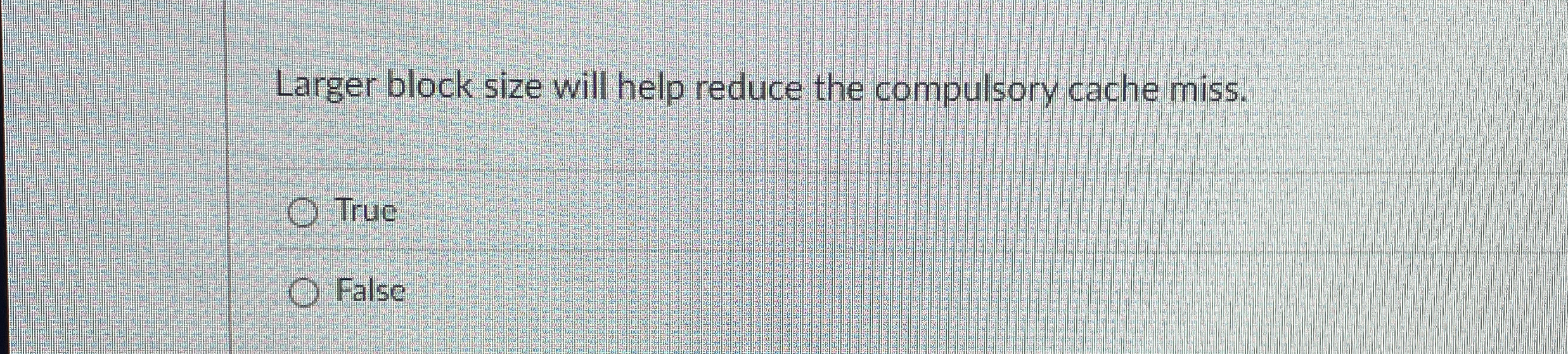Larger block size will help reduce the compulsory