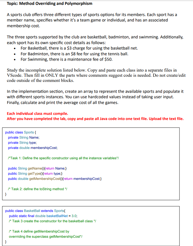 please help me out. JAVA. LAB 7 f Show all images