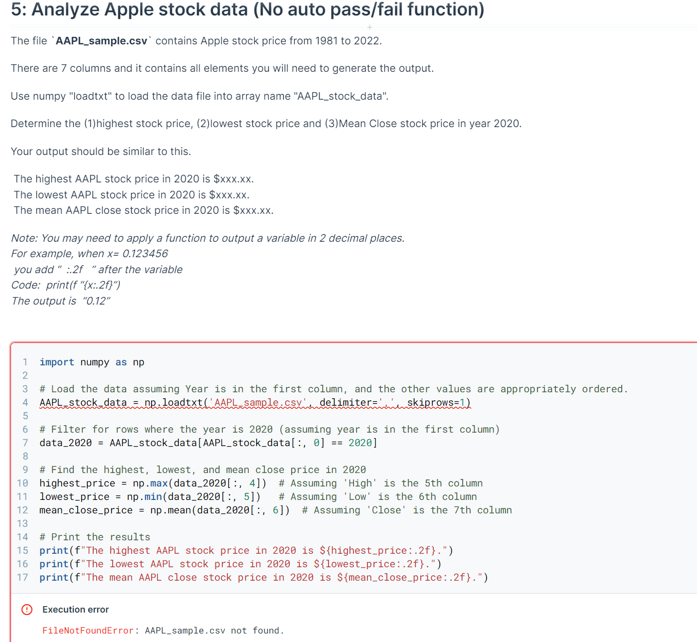 Picuture 1 is the question and my current code.