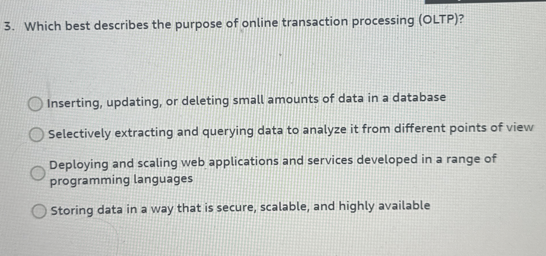Which best describes the purpose of online