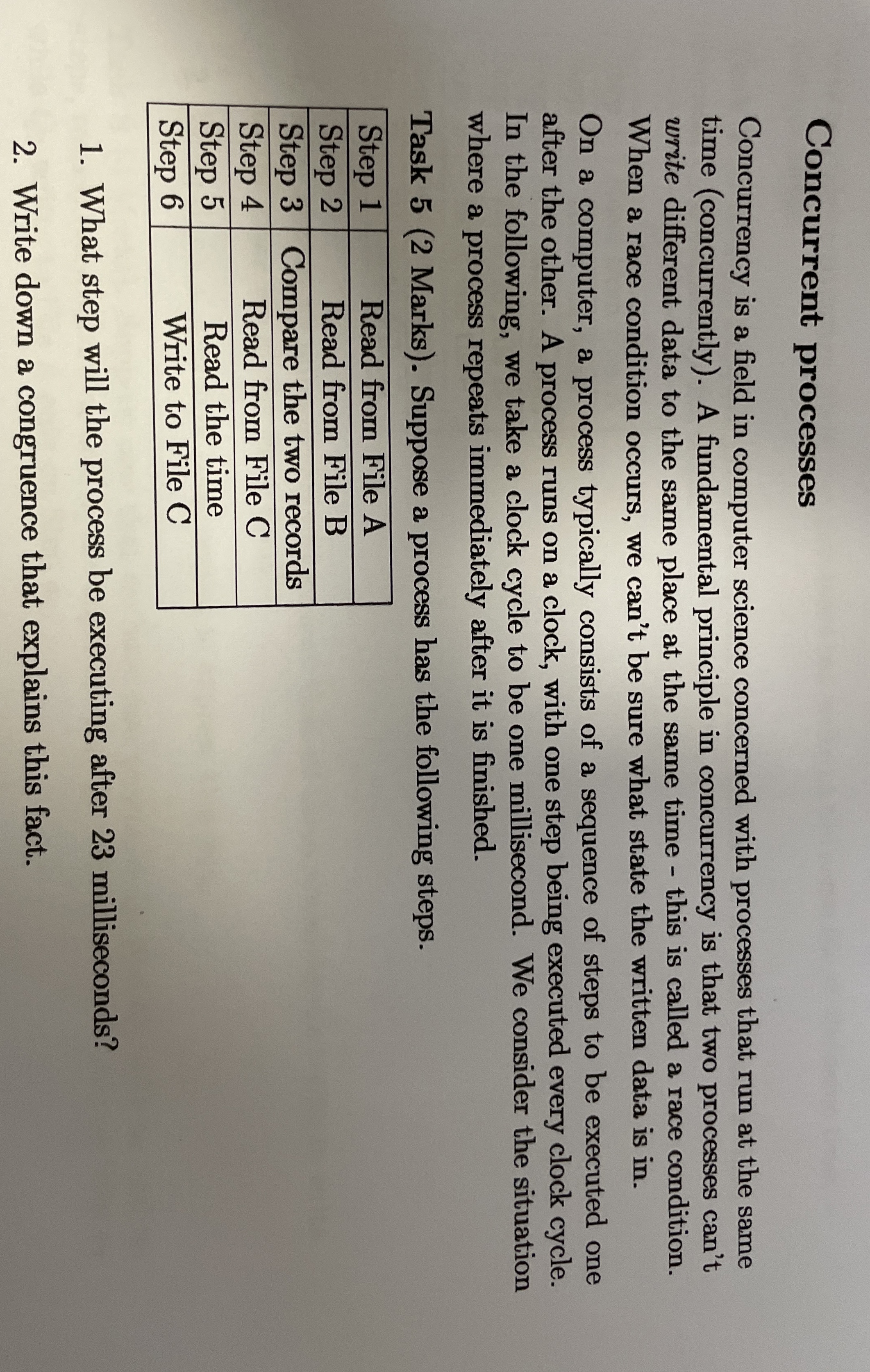 Concurrent processes Concurrency is a field in