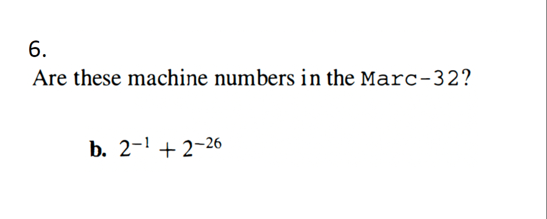 Are these machine numbers in the Marc - 3 2 ? b .