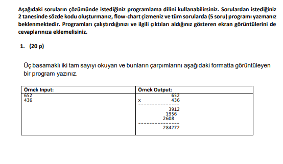 A a daki sorular n z m nde istedi iniz