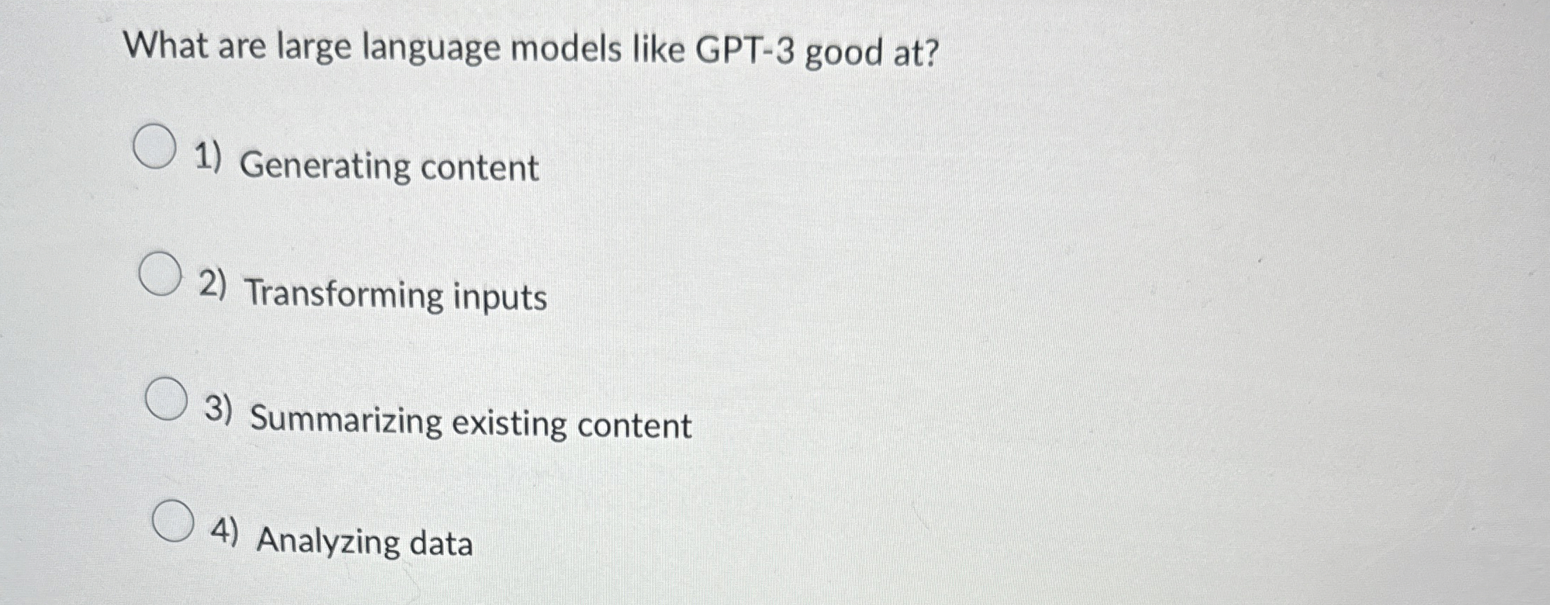 What are large language models like GPT - 3 good