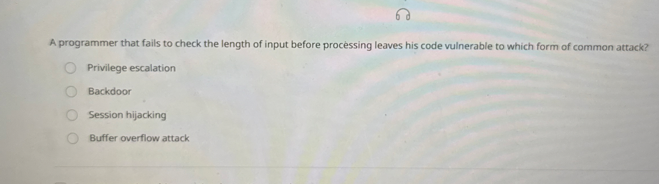 A programmer that fails to check the length of