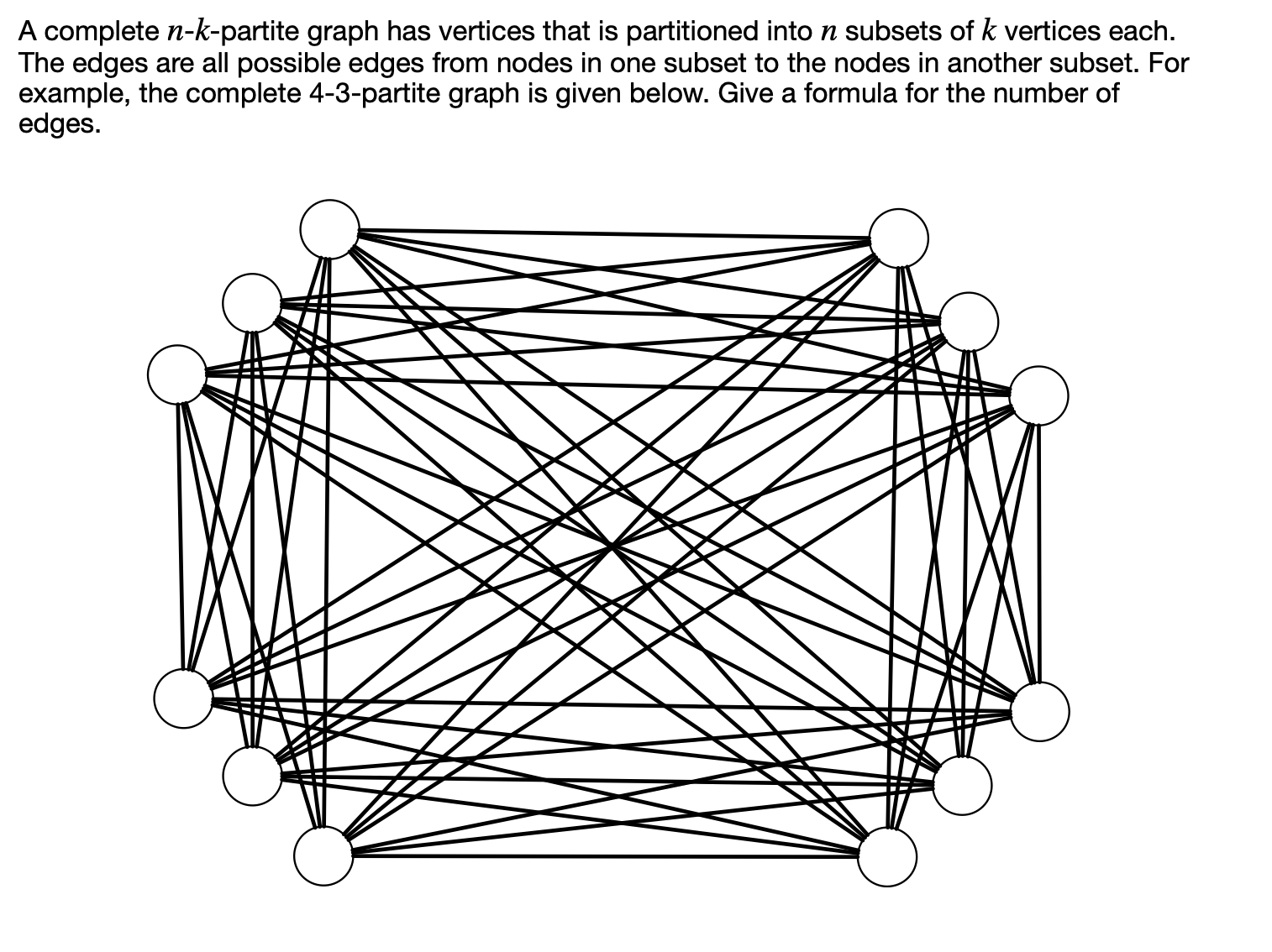 A complete \ ( n \ ) - \ ( k \ ) - partite graph