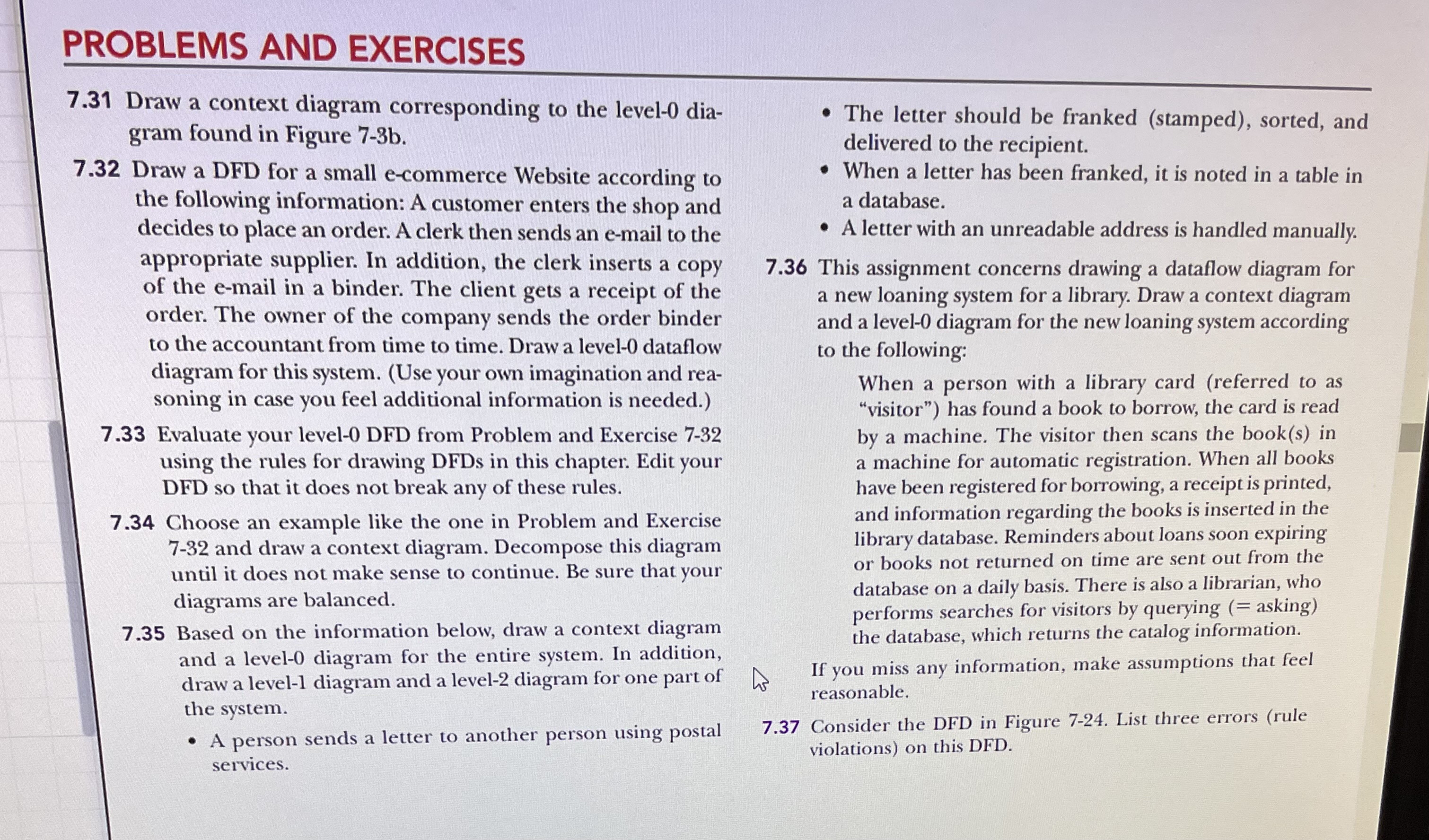 PROBLEMS AND EXERCISES 7 . 3 5 Based on the