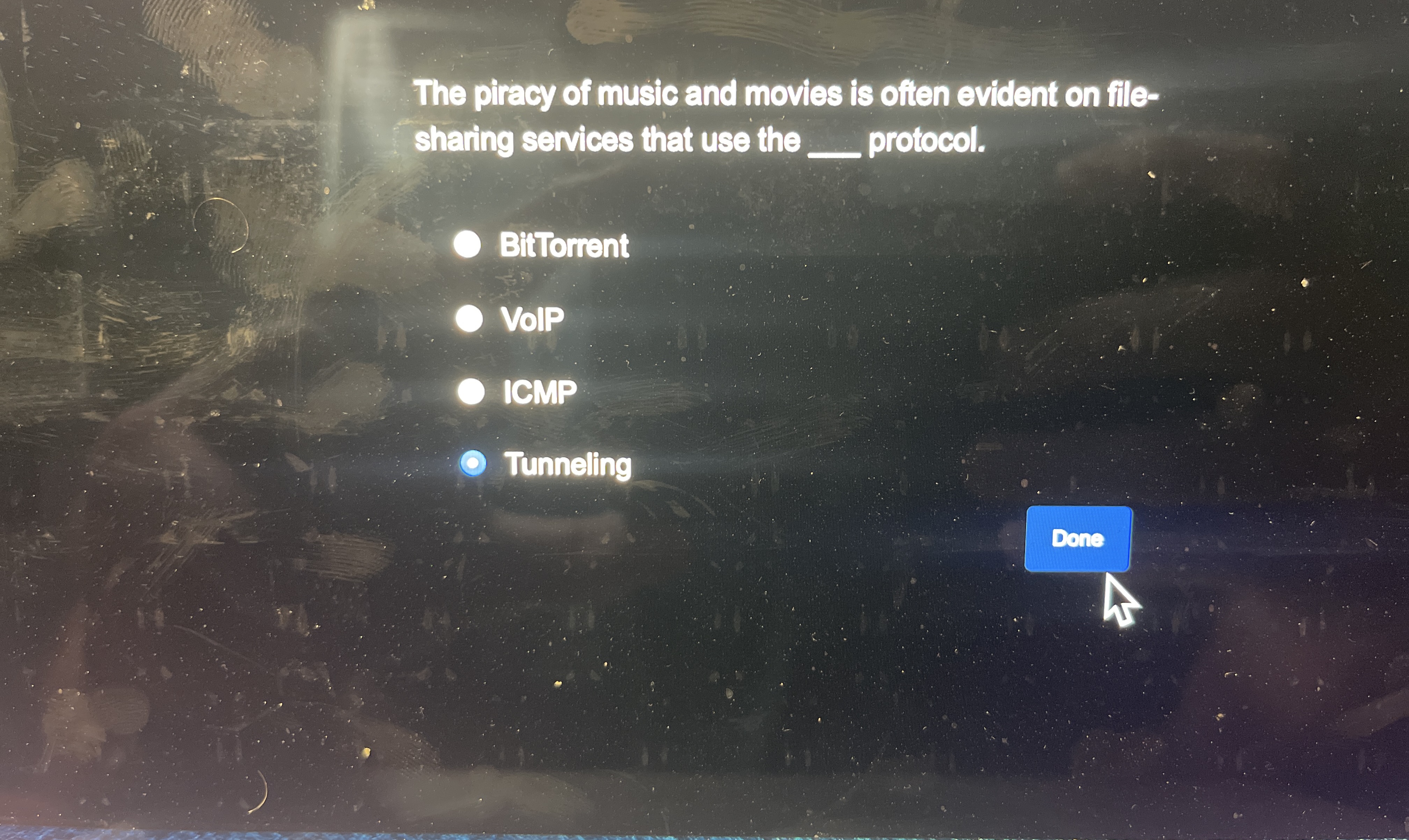 The piracy of music and movies is ofien evident