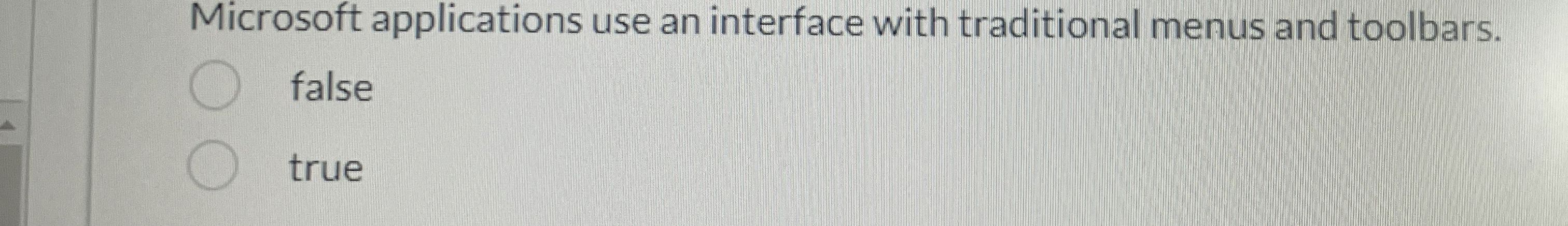 Microsoft applications use an interface with