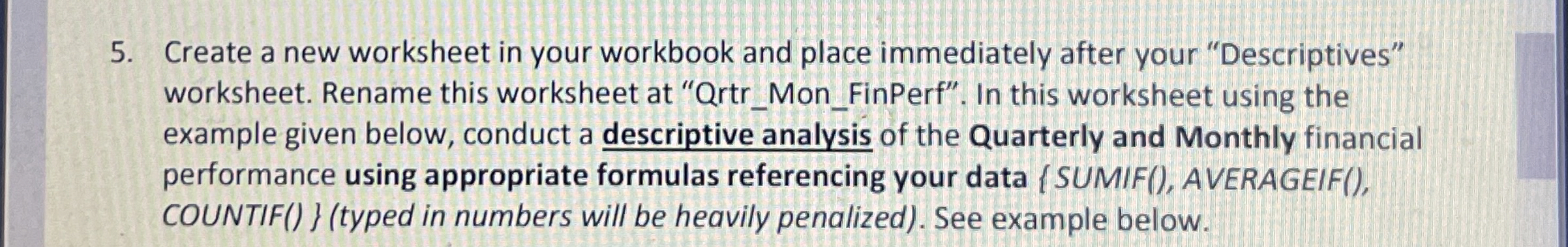 Create a new worksheet in your workbook and place
