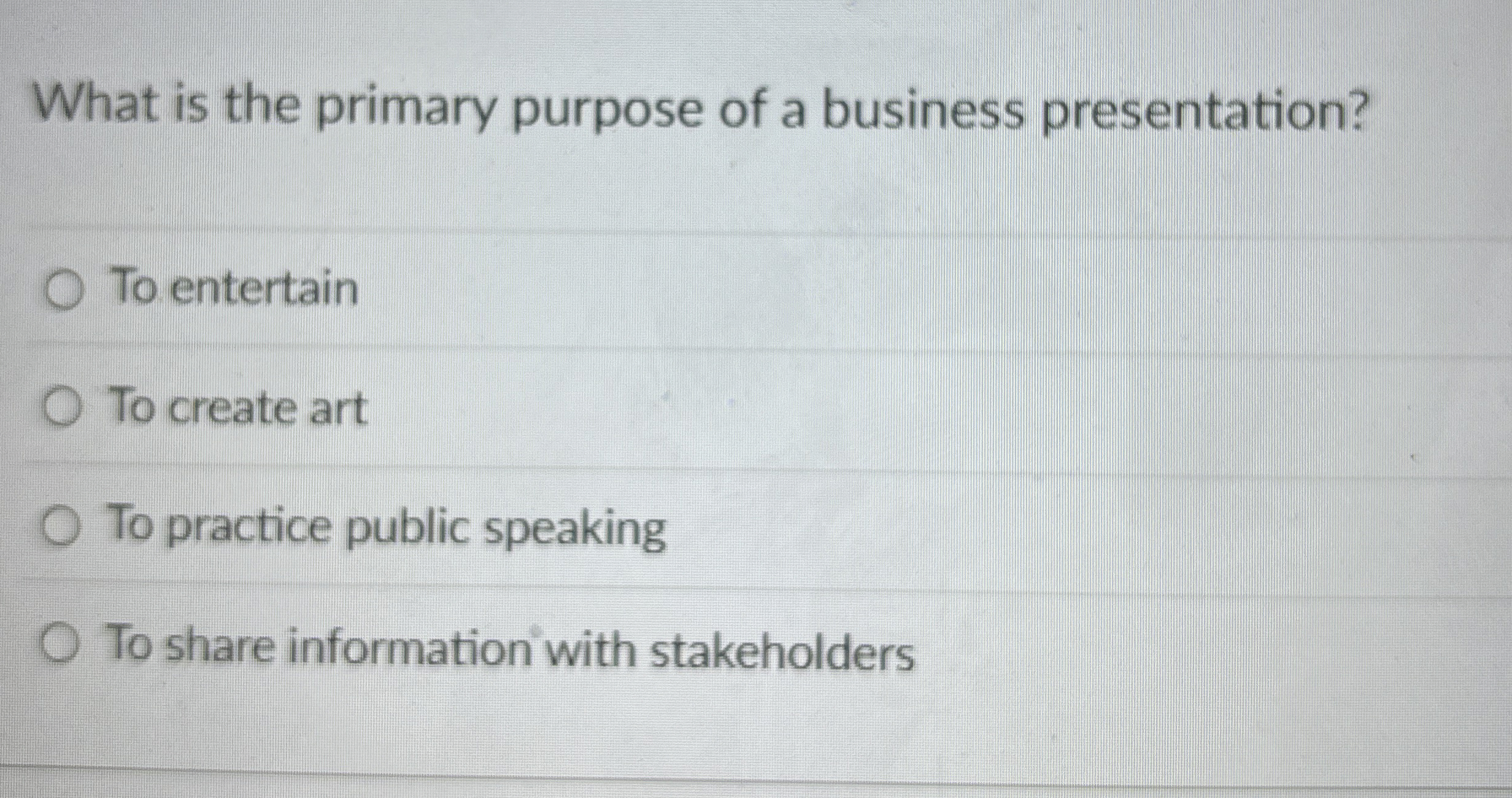 What is the primary purpose of a business